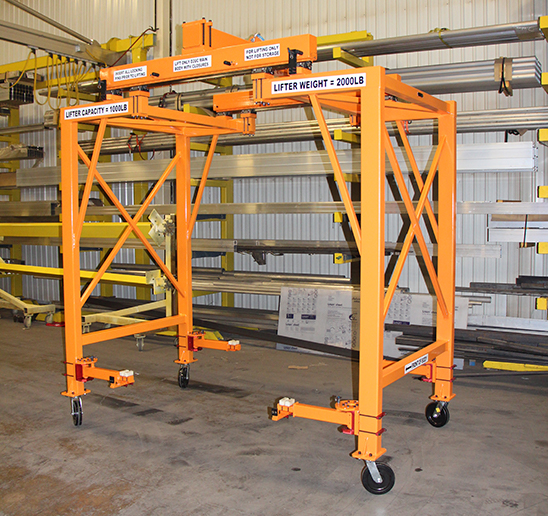 Large lifting cart for industrial production from Givens Machine Systems